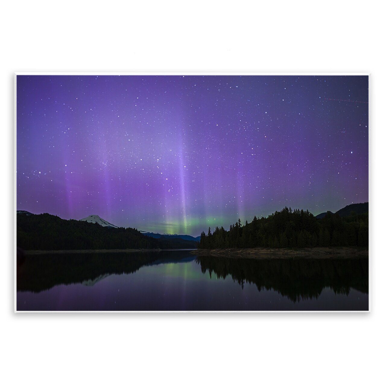 Stupell Industries Luminous Purple Northern Lights Wall Plaque Design by Nancy Crowell